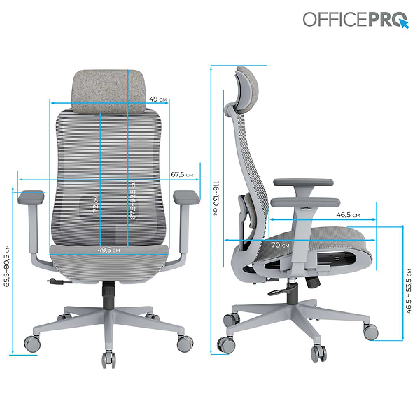 Фото - Крісло офісне OfficePro Wave (OC670-G-G-G) Gray