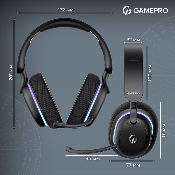 Фото - Гарнітура бездротова ігрова GamePro Asgard Bragi (HSW250B)