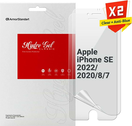Захисна плівка для смартфону Armorstandart Clear + Anti-Blue for Apple iPhone SE 2022/2020/8/7 (ARM66833)