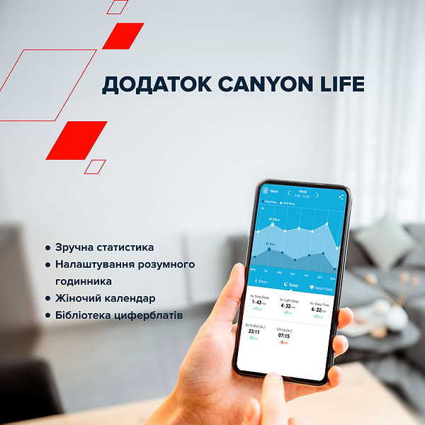 Фото - Смарт-часы Canyon Jacky SW-69 Green Orange (CNS-SW69BG)