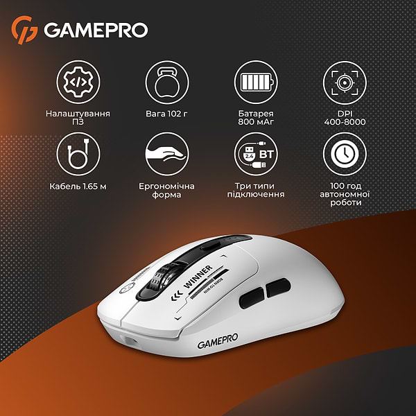Фото - Миша бездротова GamePro Genesis Winner Wireless White (GM079W)