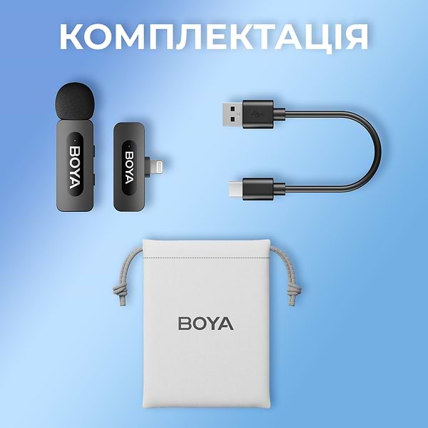 Фото - Микрофон для смартфона Boya BY-V1 Lightning Black