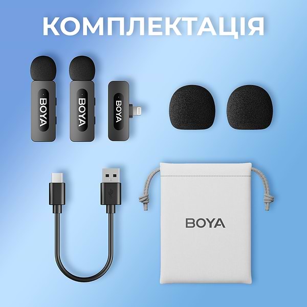 Фото - Мікрофон для смартфона Boya BY-V2 Lightning Black