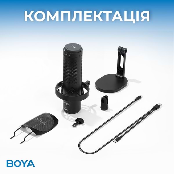 Фото - Микрофон для компьютера проводной Boya K9 RGB Black