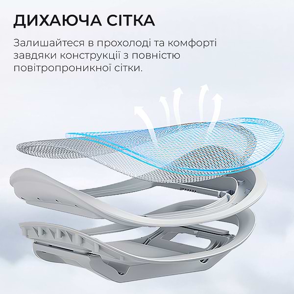 Фото - Крісло офісне Sihoo DORO C300 Pro Mesh White with footrest (DORO-C300-PRO-M102-JT)