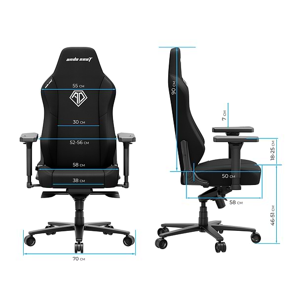 Фото - Кресло для геймеров Anda Seat Phantom 3 XL Black Fabric (AD18XL-52-B-F-B01)