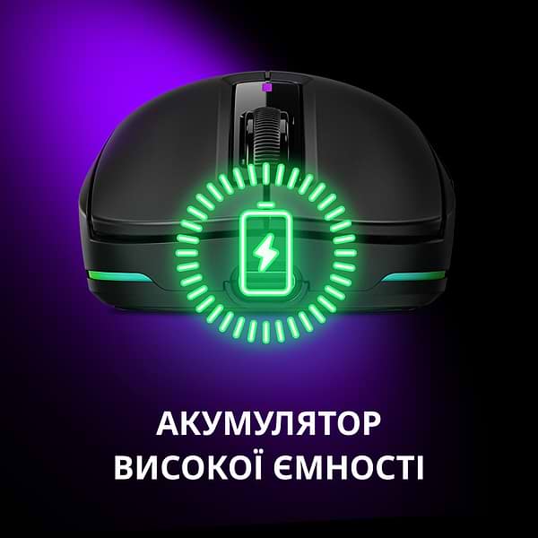 Фото - Миша бездротова ігрова Lorgar MSA10W Wireless Gaming Black (LRG-MSA10W-BK)