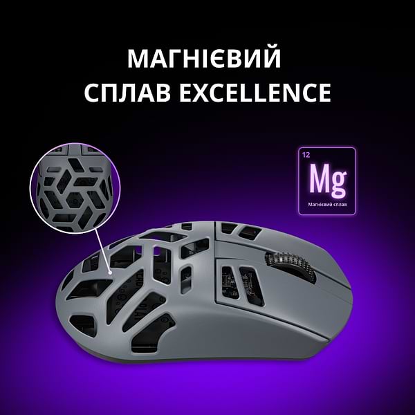 Фото - Мышь беспроводная игровая Lorgar Elite MSE90W Wireless Gaming Mouse Elite Dark Grey (LRG-MSE90W-DG)