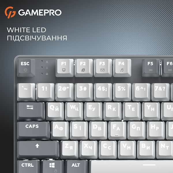 Фото - Клавиатура проводная GamePro Genesis Metallic Outemu Red Swithes USB Gray (MK110G)