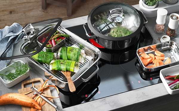 Фото - Кастрюля WMF 1743016040 Vitalis Aroma с пароваркой 28 см