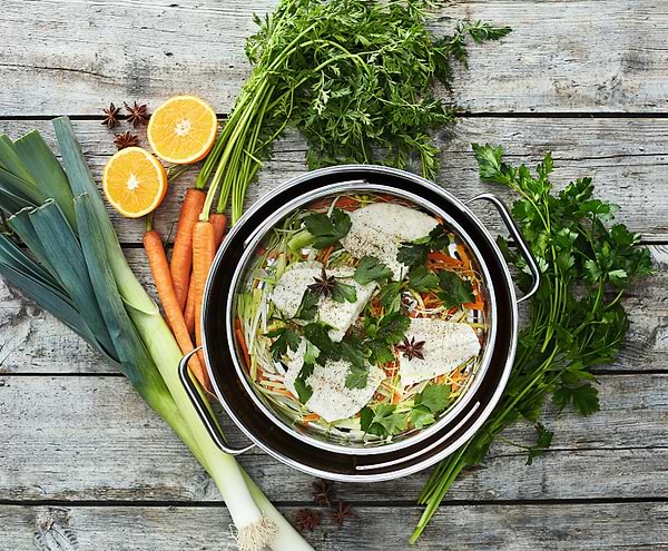 Фото - Кастрюля WMF 1743016040 Vitalis Aroma с пароваркой 28 см