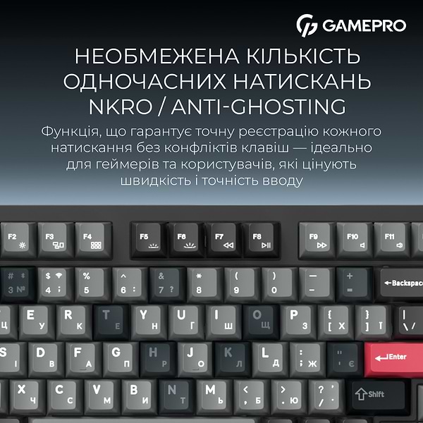 Фото - Клавиатура беспроводная игровая GamePro Asgard Drakkar Keychron Super Black (MK305BK)