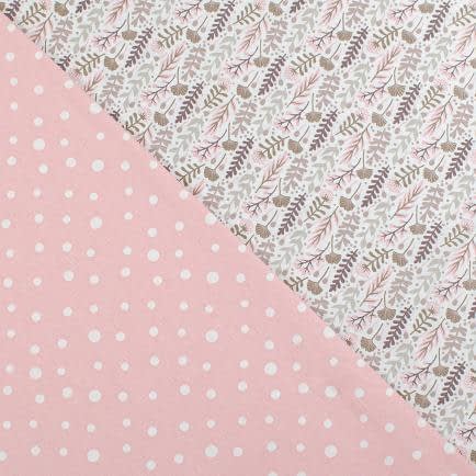 Фото - Комплект постільної білизни Home Line Цвітіння трав рожевий/Горох рожевий (176186)