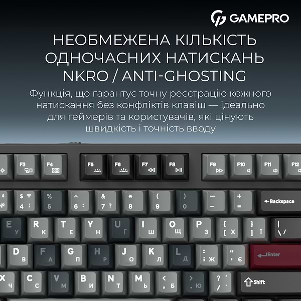 Фото - Клавіатура бездротова ігрова GamePro Asgard Ragnar Keychron Super Black (MK285BK)