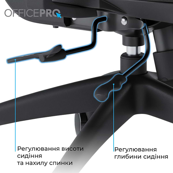 Фото - Крісло офісне OfficePro Skyline (OC580-B-B-B) Black