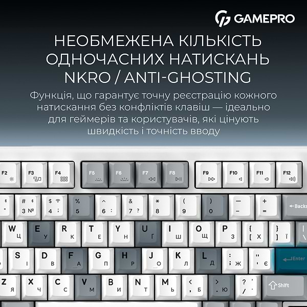 Фото - Клавиатура беспроводная игровая GamePro Asgard Yord Keychron Super White (MK266WH)