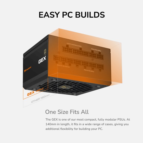 Фото - Блок питания для ПК Cougar 650 Вт (GEX 650)