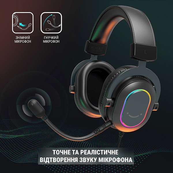 Фото - Гарнитура проводная игровая Fifine Black RGB (H6)