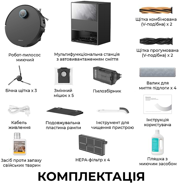 Фото - Робот-пилосос миючий Dreame Aqua 10 Ultra Track Complete Black (RLR81CE-1-BL)