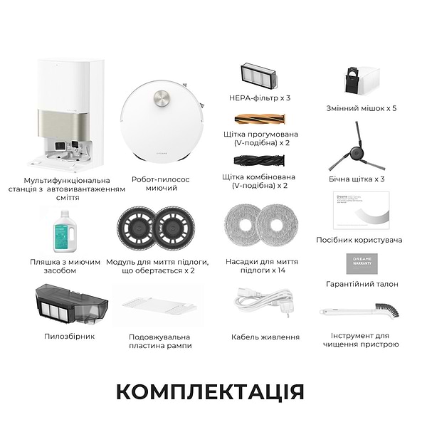 Фото - Робот-пылесос моющий Dreame X50 Ultra Complete White (RLX85CE-4-WH)