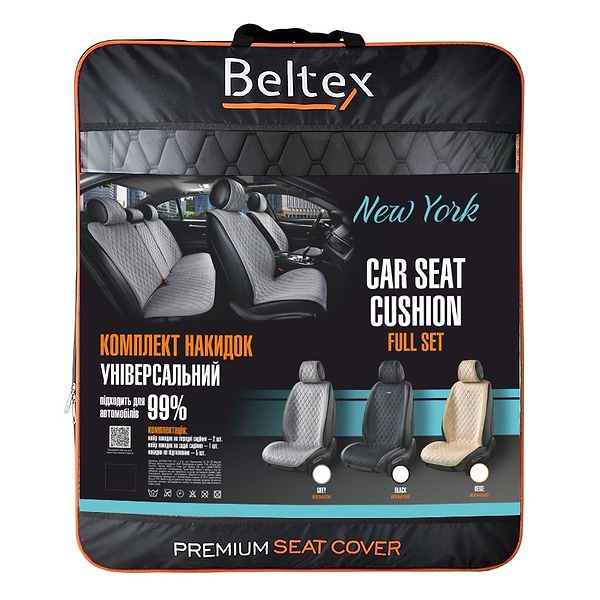 Фото - Комплект накидок на сидіння автомобіля Beltex New York, Black (BX84100)