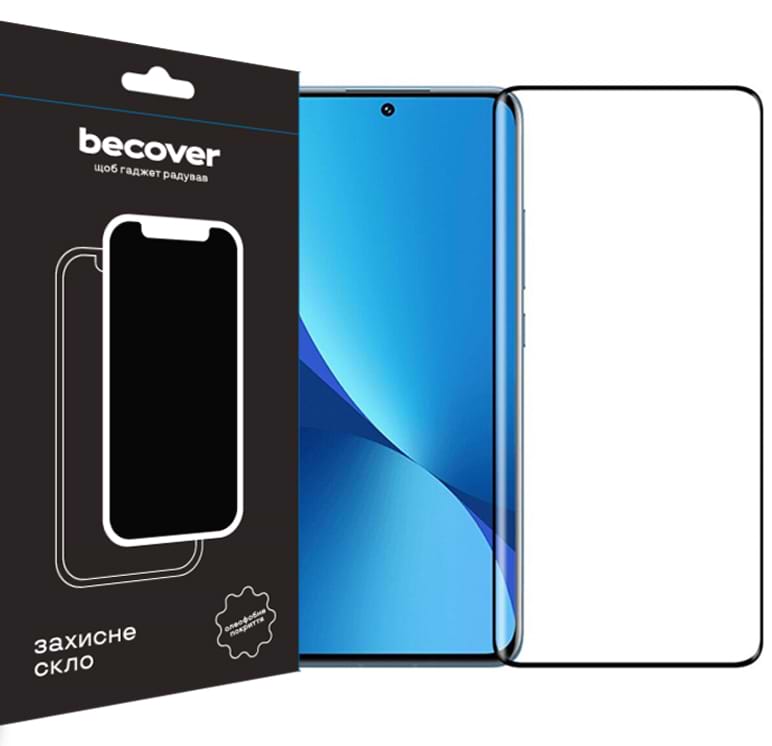 Захисне скло для смартфону BeCover Xiaomi Redmi 13 Black (711524) - Фото 1