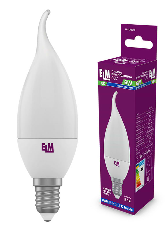 Лампочка світлодіодна ELM 6W E14 4000K 18-0089