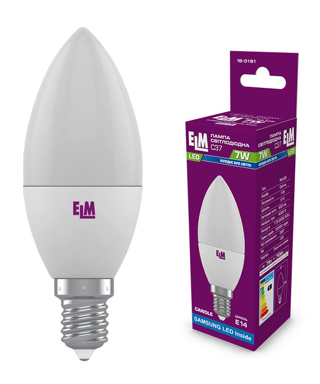 Лампочка світлодіодна ELM 7W E14 4000K 18-0161