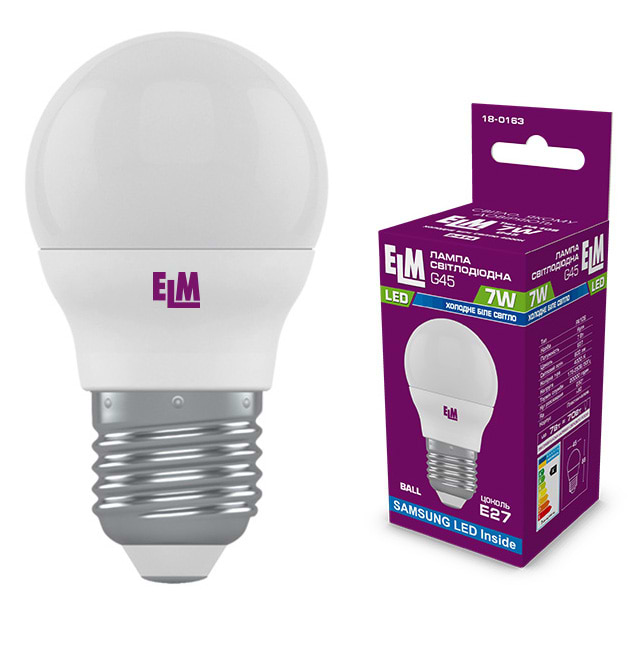 Лампочка світлодіодна ELM 7W E27 4000K 18-0163