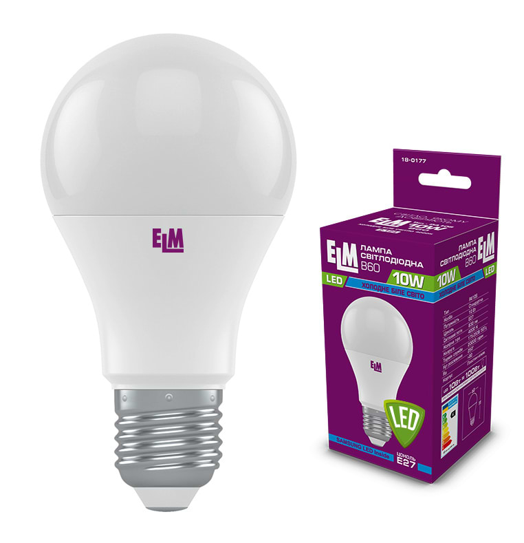 Лампочка світлодіодна ELM 10W E27 4000K 18-0177