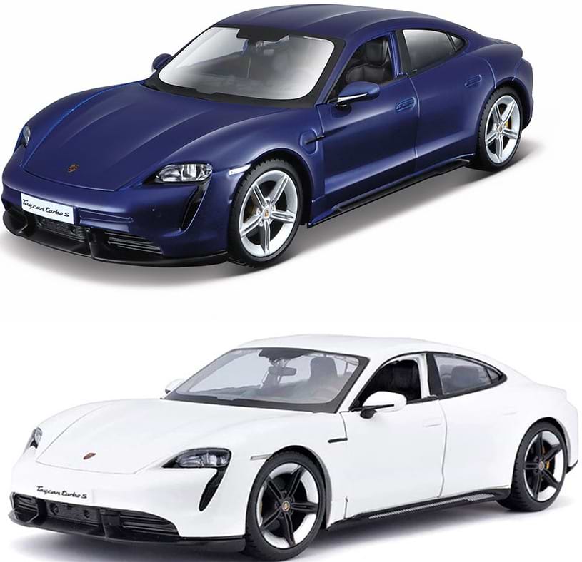 Автотранспорт Bburago PORSCHE TAYCAN TURBO S (ассорти синий, белый, 1:24) (18-21098) - Фото 1