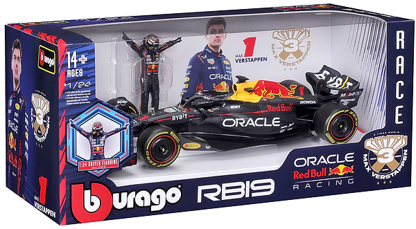 Фото - Коллекционный легковой транспорт Bburago RED BULL RACING RB19 в ассортименте (18-28036)
