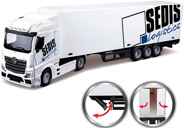 Фото - Автотранспорт Bburago ФУРА MERCEDES-BENZ ACTROS c погрузчиком (1:43) (18-31471)