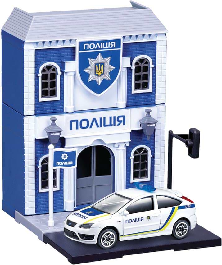 Колекційна машинка 1:43 Bburago City - НАЦІОНАЛЬНА ПОЛІЦІЯ (ділянка) (18-31502U) - Фото 1