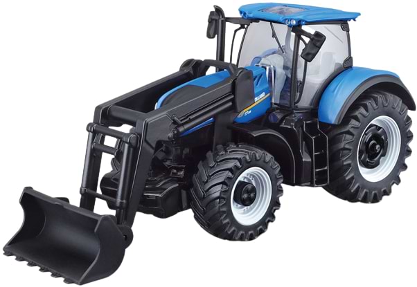 Колекційна сільськогосподарська техніка Bburago ТРАКТОР NEW HOLLAND T7.315 з фронтальним навантажувачем (синій, 1:32) (18-31632)