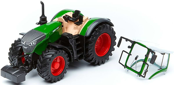 Фото - Наземная строительная техника Bburago ТРАКТОР FENDT 1050 VARIO c роторными валковыми граблями (10 cm) (18-31665)