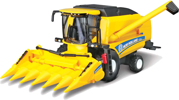 Наземна спецтехніка Bburago Зернозбиральний комбайн New Holland TC5.90 (з кукурудзяною жниваркою) (18-31722) - Фото 1