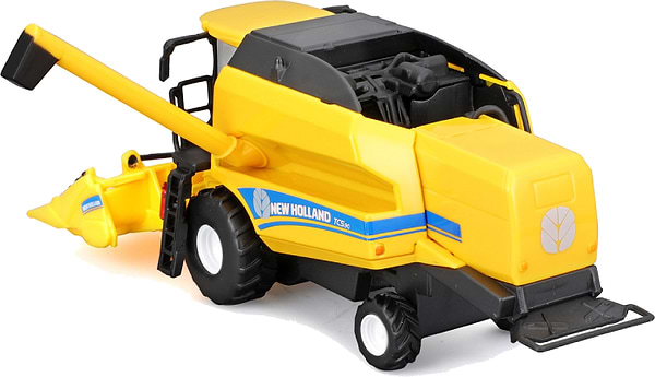 Фото - Наземна спецтехніка Bburago Зернозбиральний комбайн New Holland TC5.90 (з кукурудзяною жниваркою) (18-31722)