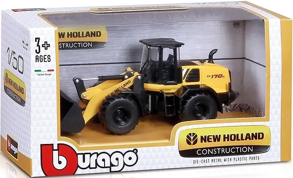 Фото - Наземная спецтехника Bburago Экскаватор New Holland W170D (18-32083)