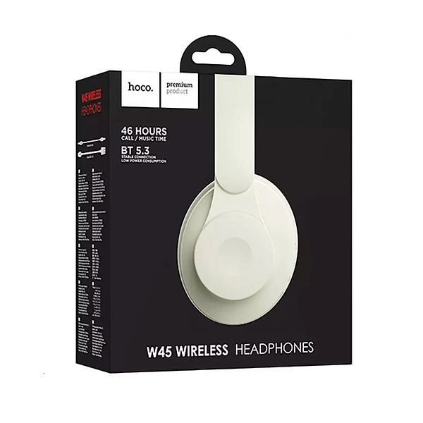 Фото - Навушники накладні бездротові HOCO W45 Enjoy BT headset Milky White (6942007601214)