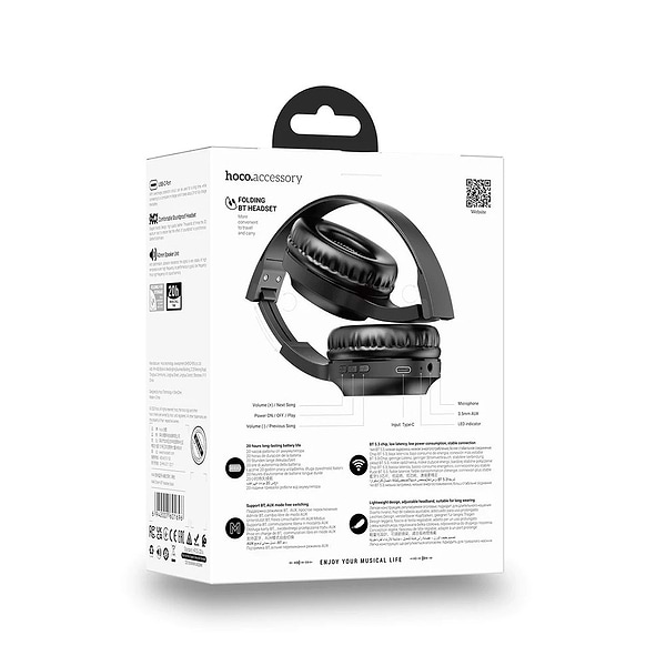 Фото - Наушники накладные беспроводные HOCO W46 Black (6942007601696)
