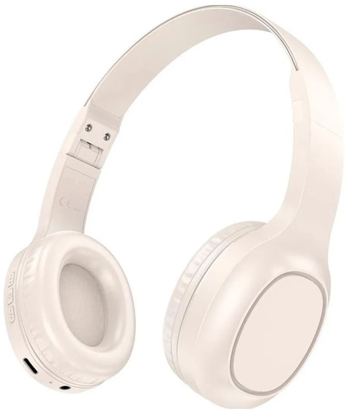 Навушники повнорозмірні бездротові HOCO W46 Charm BT headset Milky White (6942007601702) - Фото 1