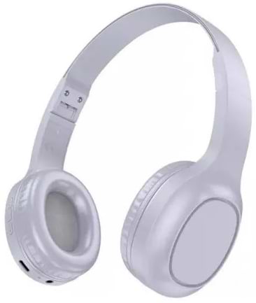 Навушники повнорозмірні бездротові HOCO W46 Charm BT headset Light Blue Gray (6942007601719) - Фото 1