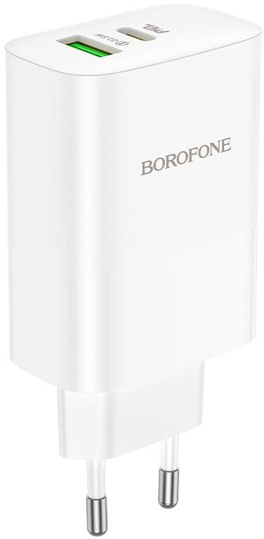 Сетевое зарядное устройство BOROFONE BN10 Sunlight PD65W dual port(1A1C) charger White (6974443388190)