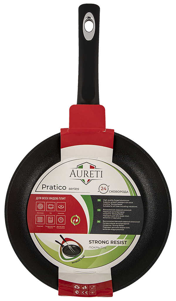 Фото - Сковорода універсальна Aureti Pratico 24 см (AU-102-24)