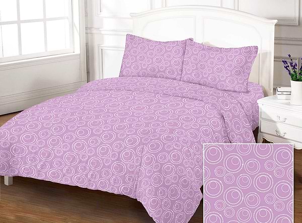 Фото - Комплект постельного белья Zastelli BUBBLE Lavander GOLD USA бязь 175х210 Лиловый (17075)