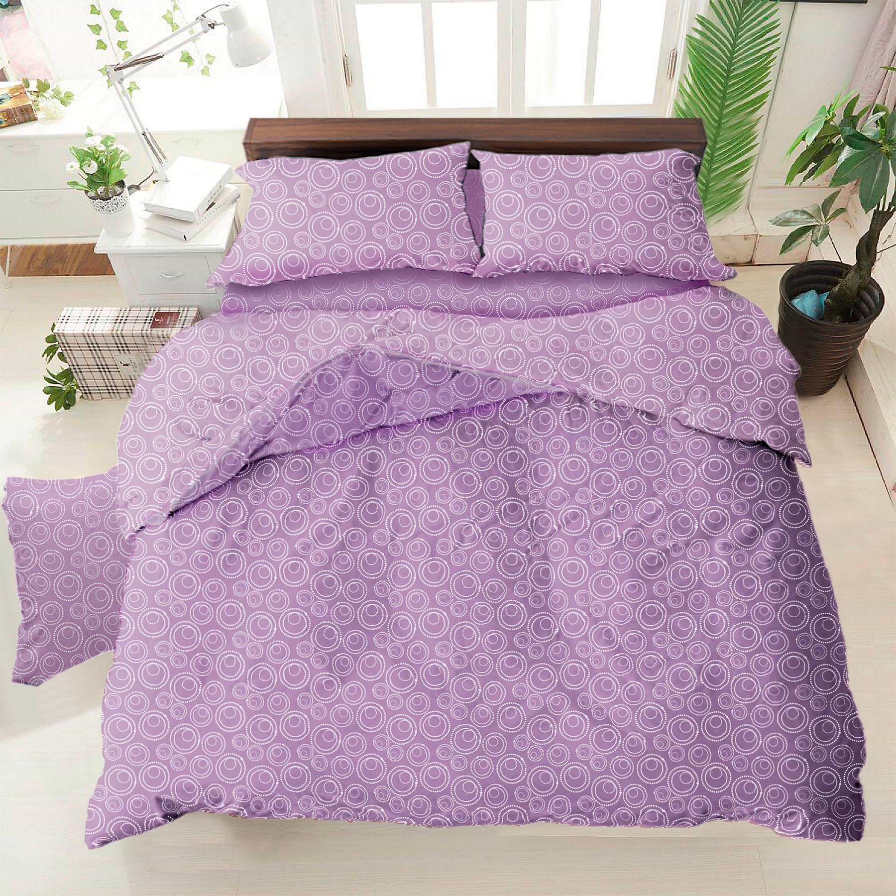 Комплект постельного белья Zastelli BUBBLE Lavander GOLD USA бязь 145х210 Лиловый (17074)