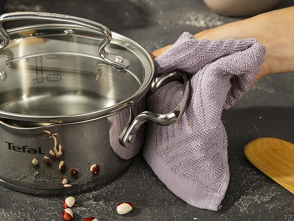 Фото - Набір посуду Tefal G732SA55 Duetto+ 10 пр. со сковородой (кастр. 6,0/5,0/2,5/1,5 л., ковш 1,5 л б/кр, сковорода 26 см)