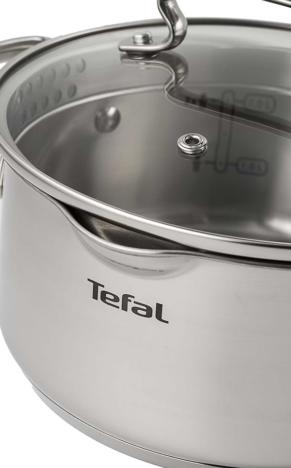 Фото - Набір посуду Tefal G732SA55 Duetto+ 10 пр. со сковородой (кастр. 6,0/5,0/2,5/1,5 л., ковш 1,5 л б/кр, сковорода 26 см)