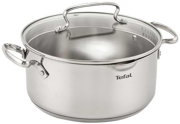 Фото - Набір посуду Tefal G732SA55 Duetto+ 10 пр. со сковородой (кастр. 6,0/5,0/2,5/1,5 л., ковш 1,5 л б/кр, сковорода 26 см)